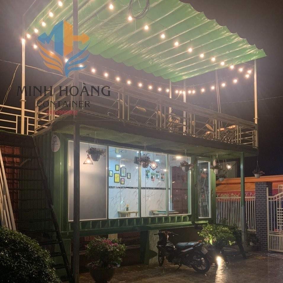 Container Cafe 20 feet khung kính
